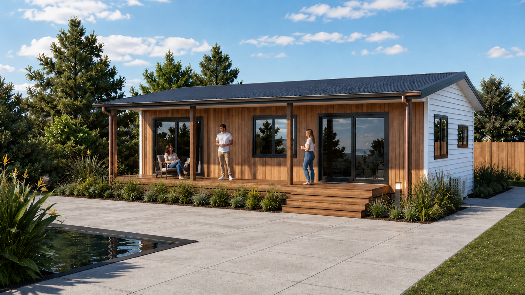 The Kaihu — a compact single-storey solid timber home